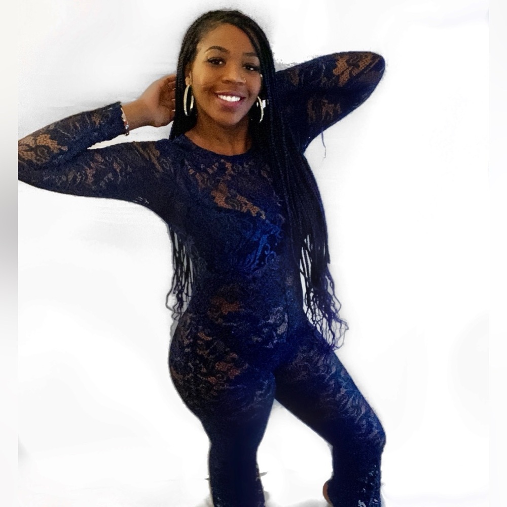 Lace see through jumpsuit